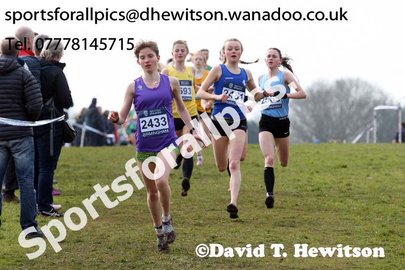 Womens under-20s 2016 Inter Counties Cross Country Champs. and Cross Challenge Final, Cofton Park, Birmingham. Photo: David T. Hewitson/Sports for All Pics